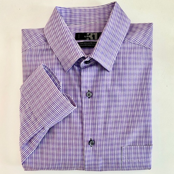 👔 Simons Violet Check Shirt - Picture 1 of 2